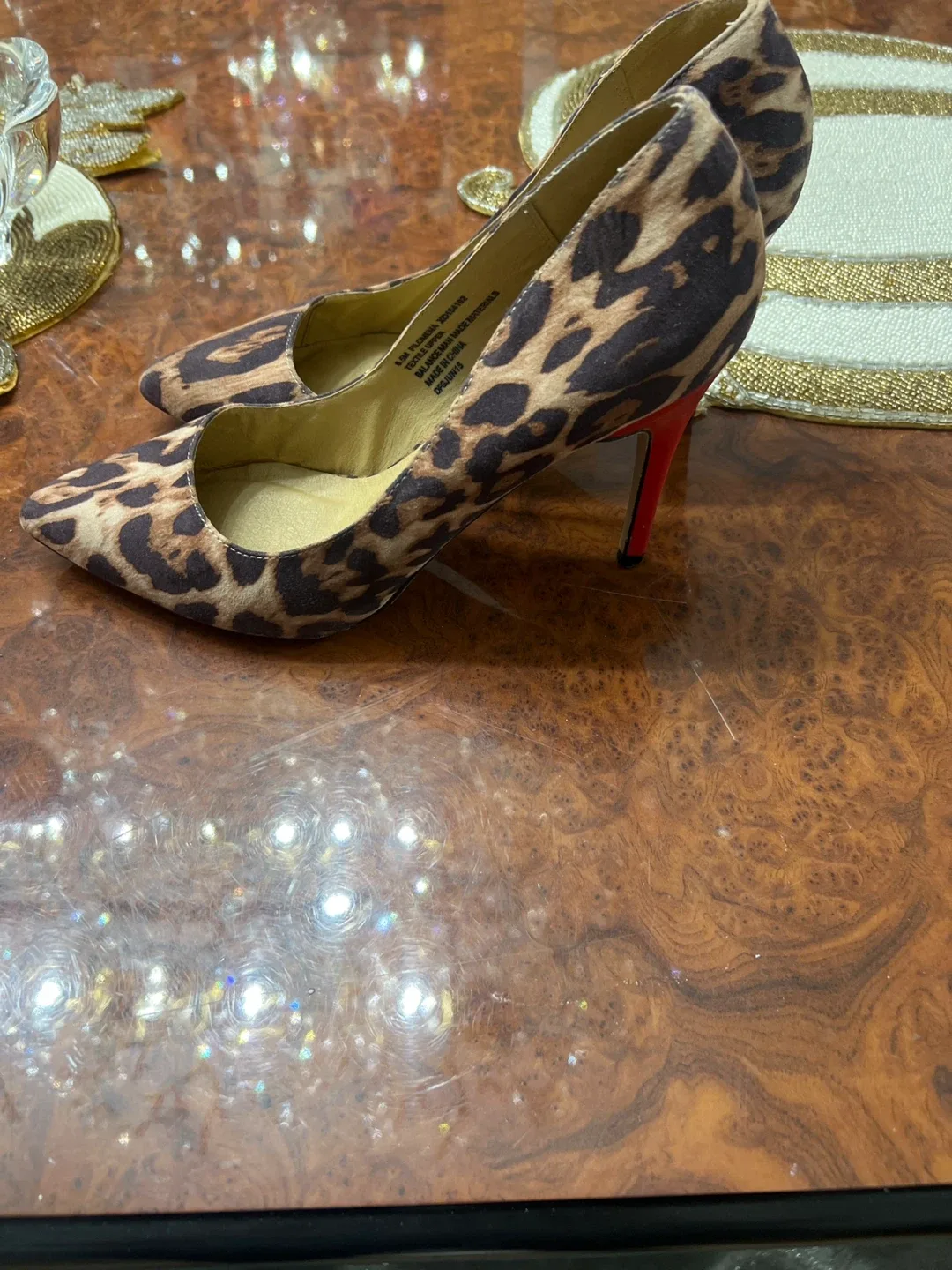 Leopard Print Heels & Black Velvet Boots image indicator(2)