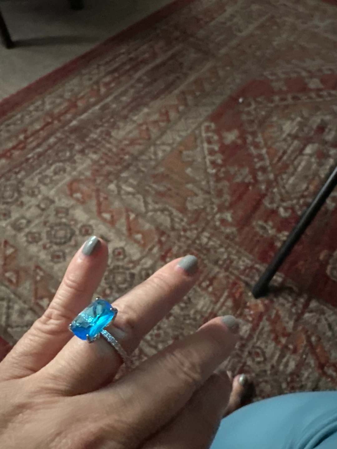 Blue Gemstone Ring - photo 2