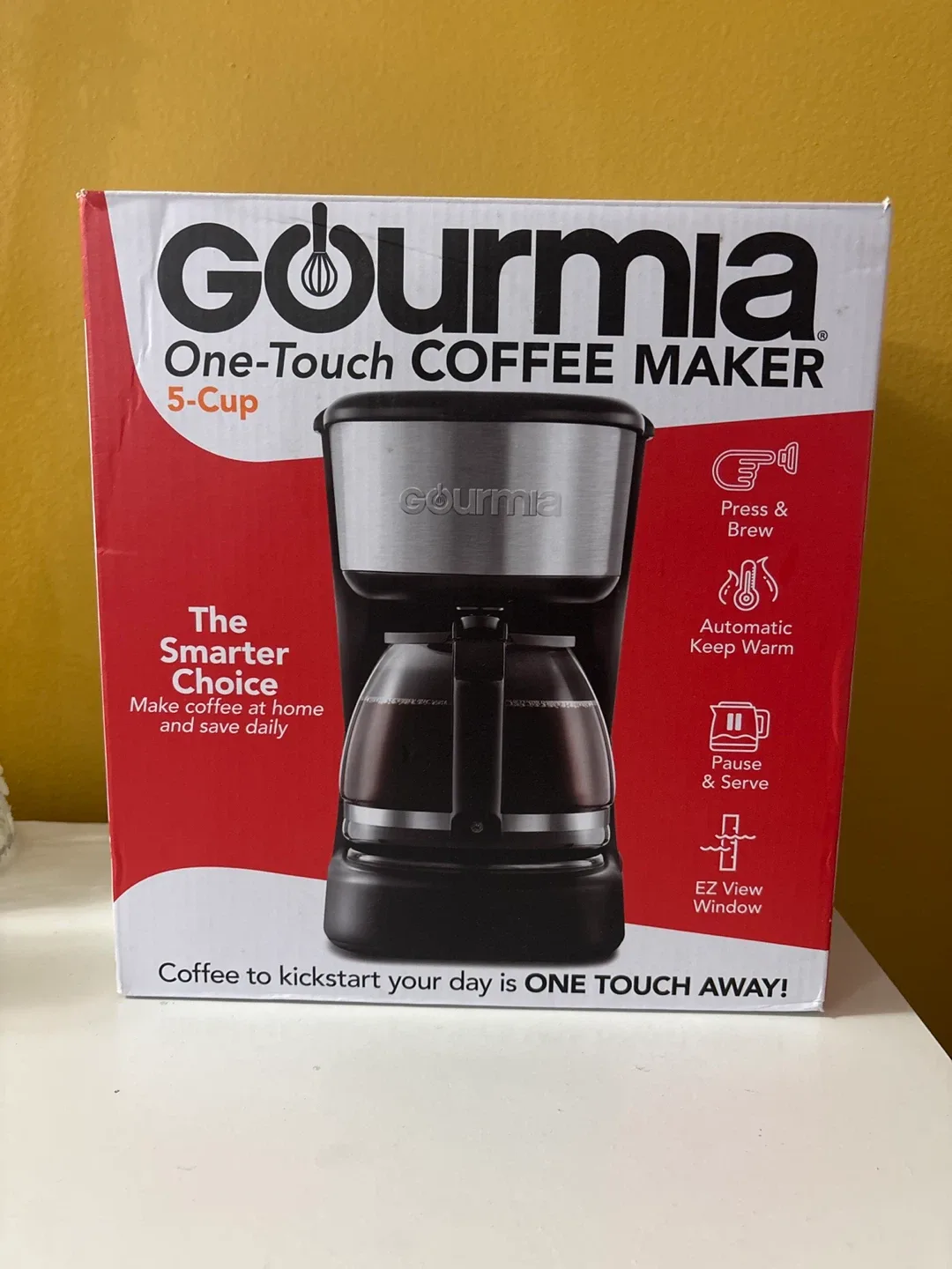 Gourmia One-Touch 5-Cup Coffee Maker 🥕
