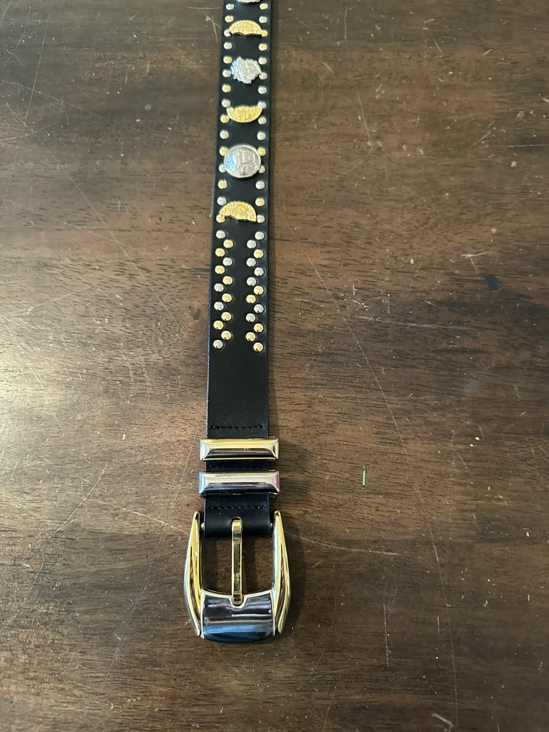 Versace Black Leather Belt Size 85