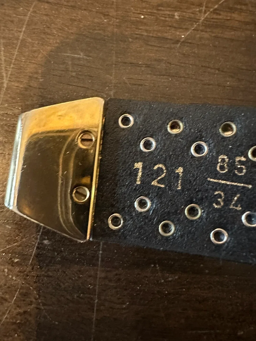 Versace Black Leather Belt Size 85 image indicator(3)