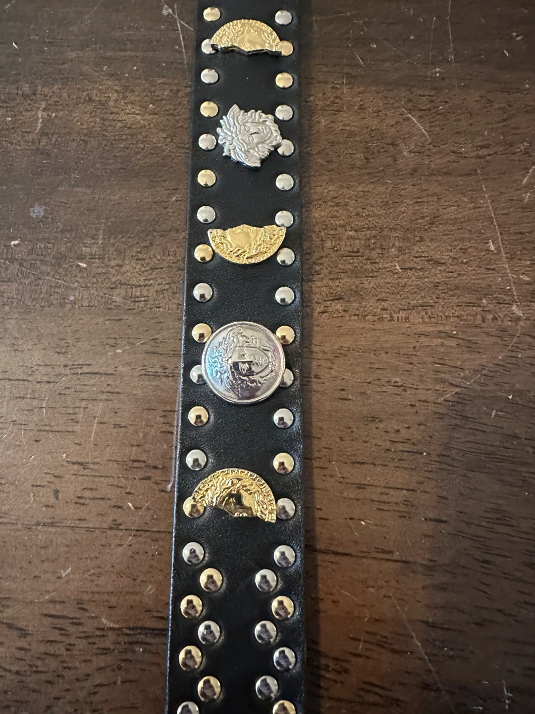 Versace Black Leather Belt Size 85 - photo 2