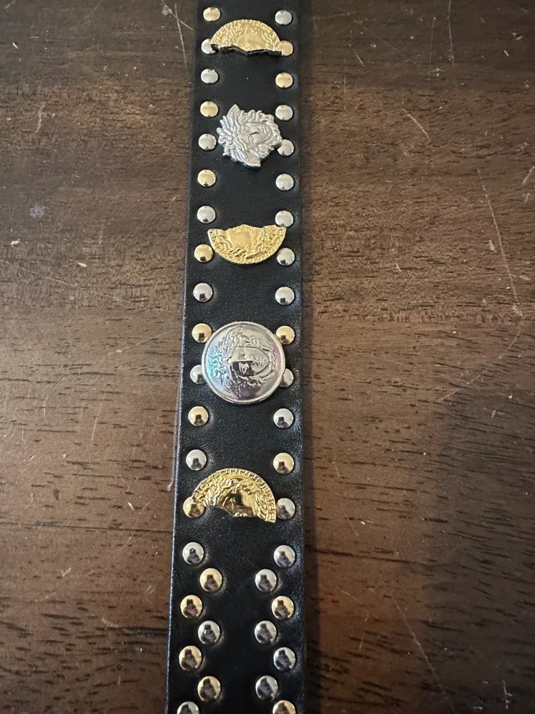 Versace Black Leather Belt Size 85 image indicator(2)