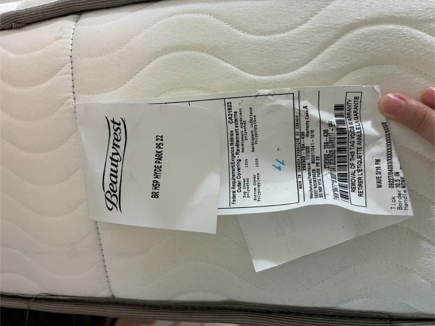 Marriott Mattress & White Twin Bed Frame image indicator(4)