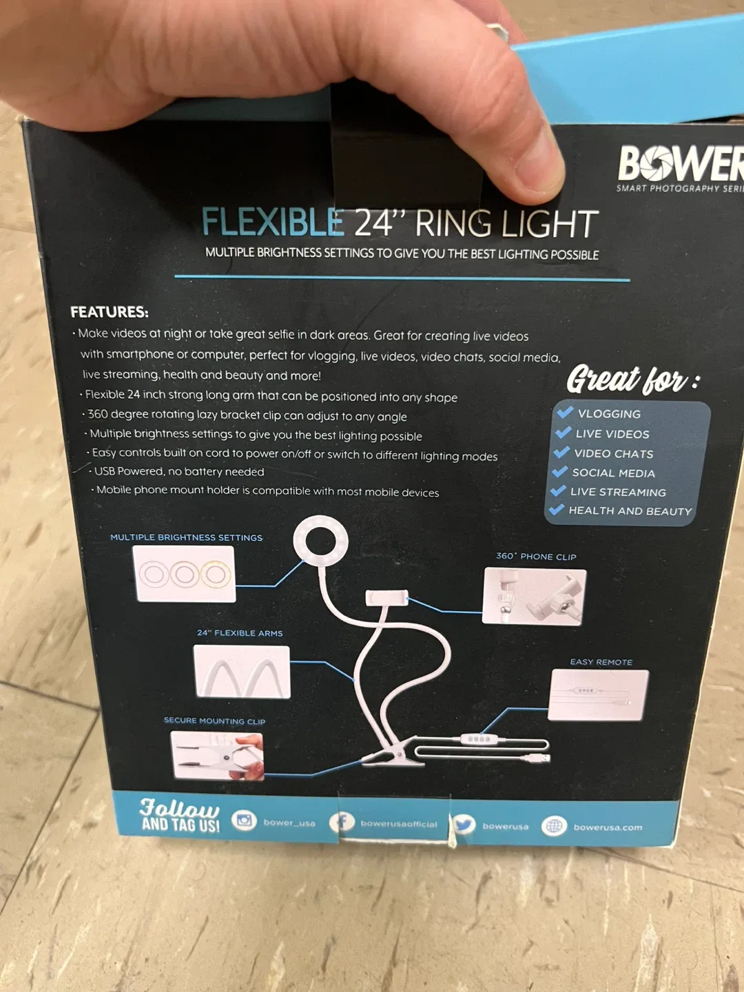 NEW Flexible Ring Light w Phone Clip 🥕 image indicator(2)
