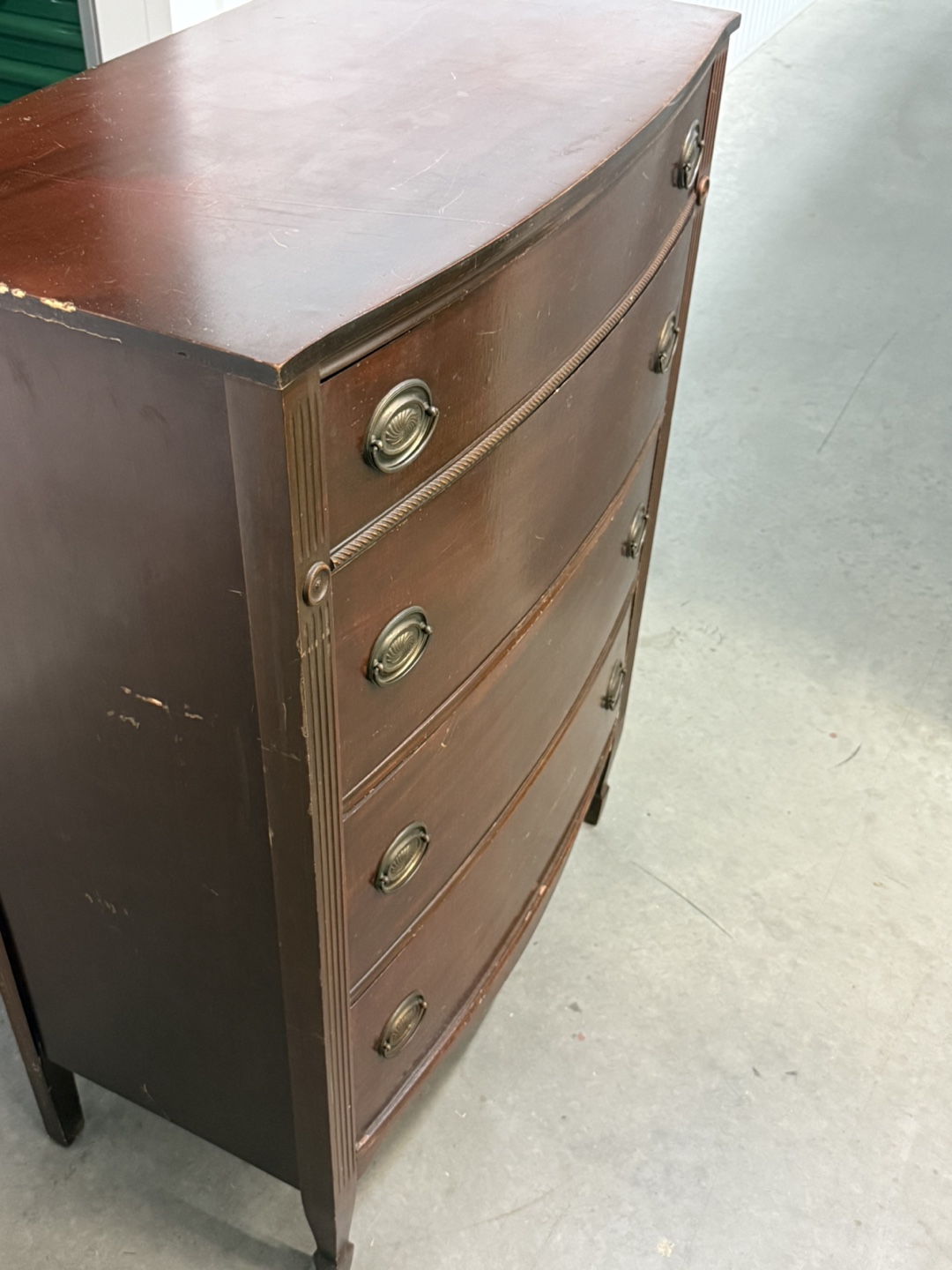 Vintage Brown Wood 5-Drawer Dresser - photo 3
