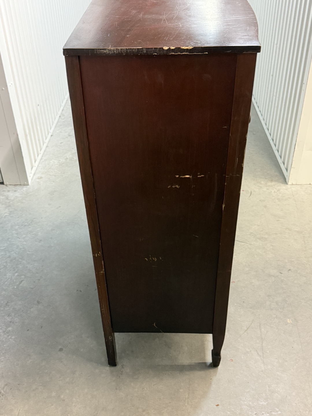 Vintage Brown Wood 5-Drawer Dresser - photo 4