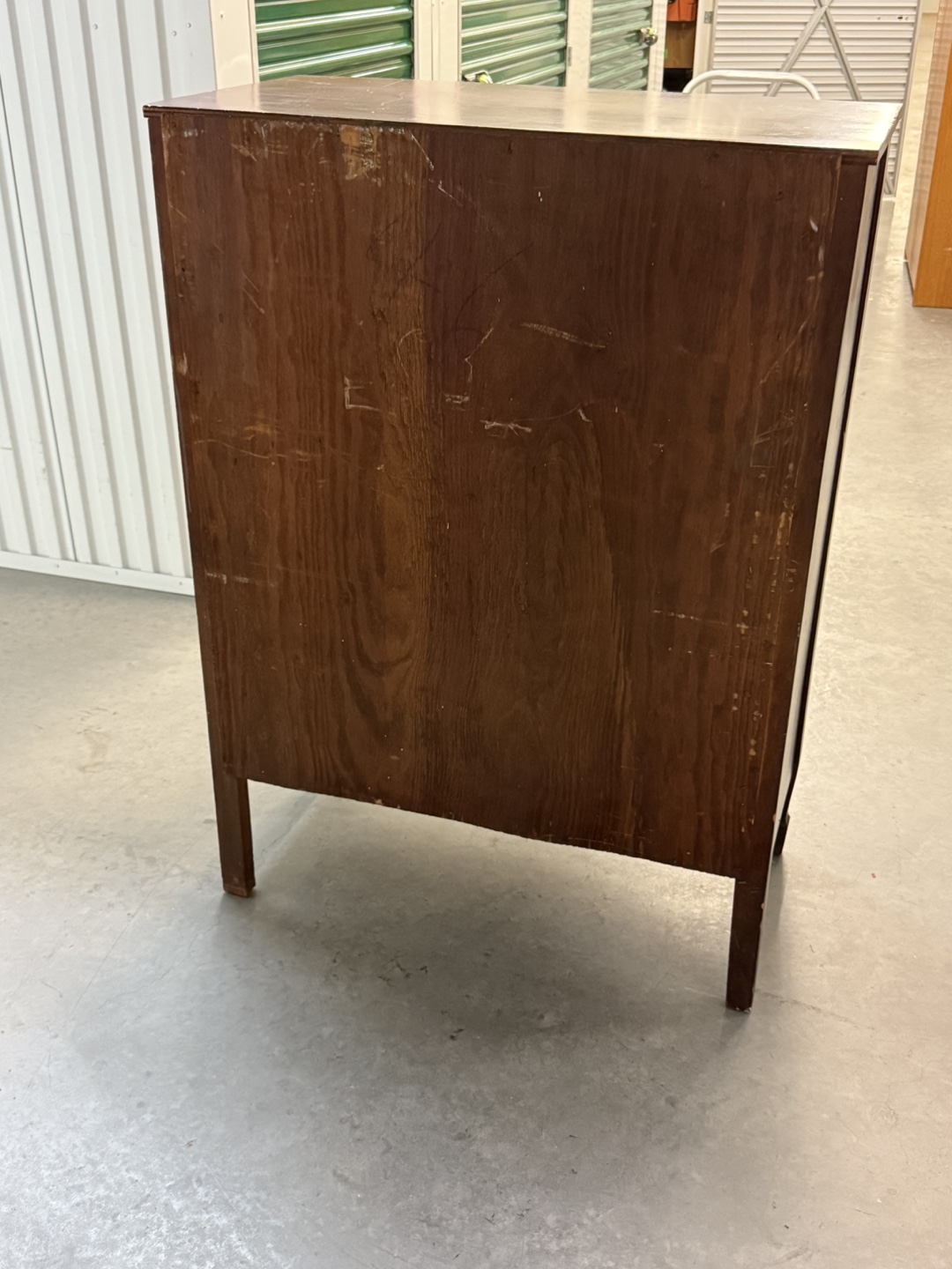 Vintage Brown Wood 5-Drawer Dresser - photo 5