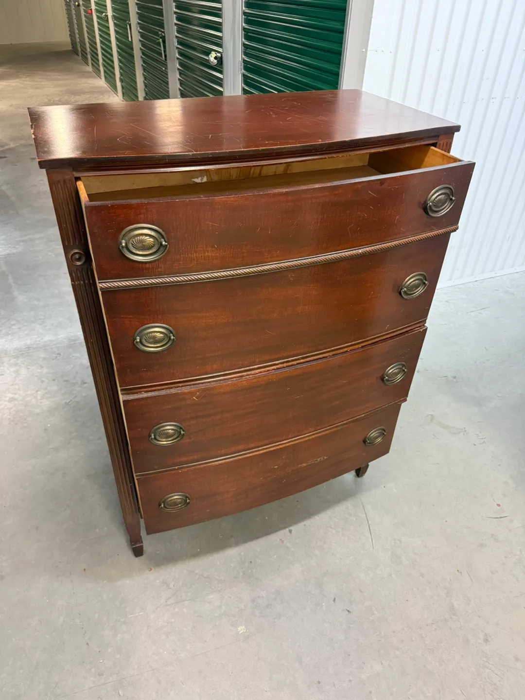 Vintage Brown Wood 5-Drawer Dresser image indicator(9)