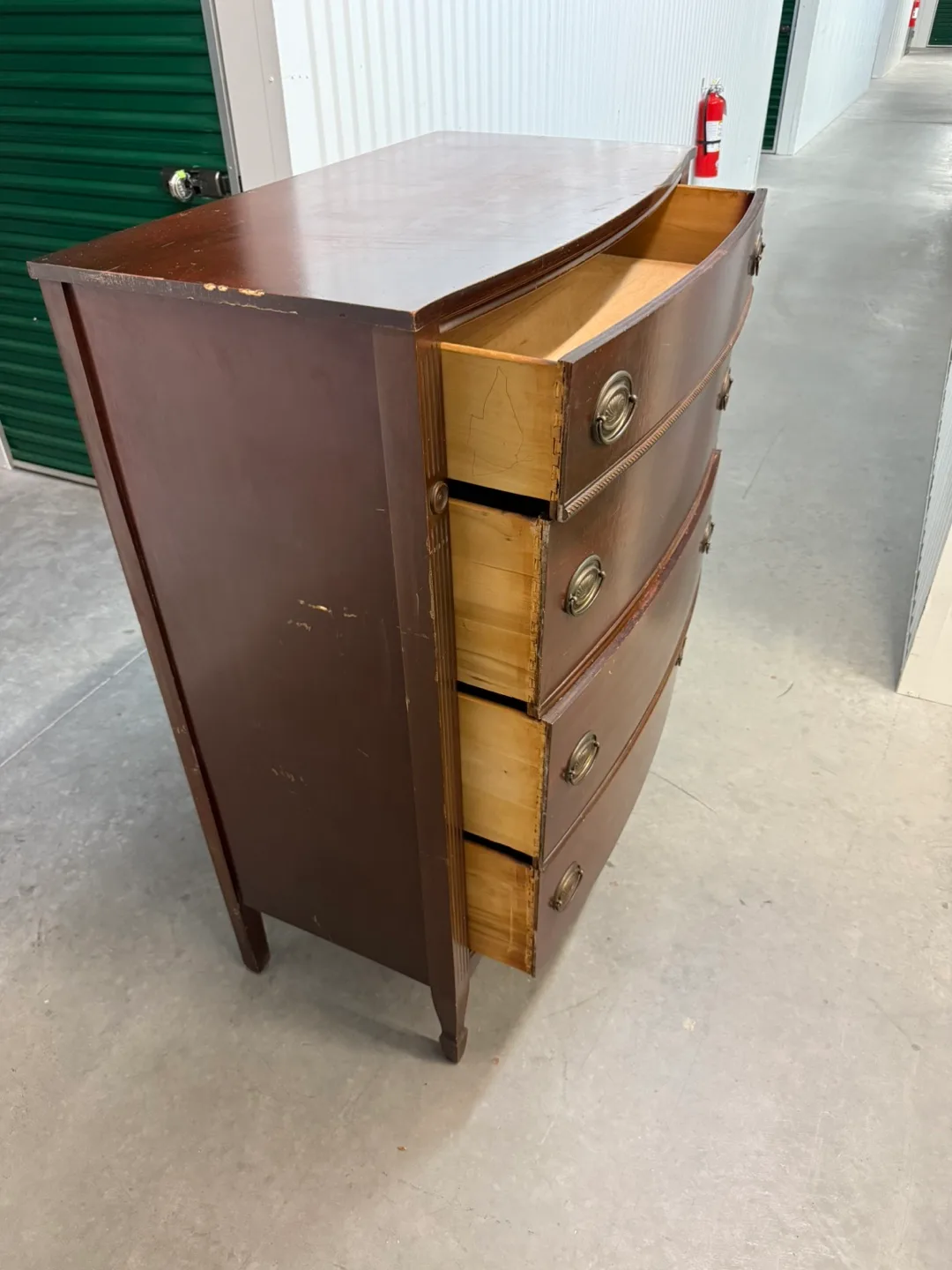 Vintage Brown Wood 5-Drawer Dresser image indicator(10)