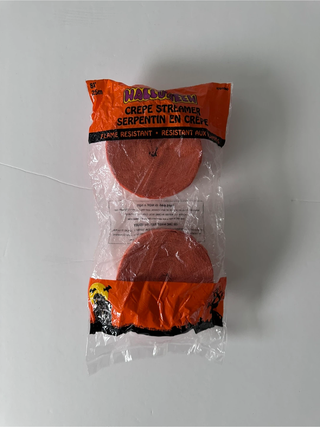 Orange Halloween Crepe Streamer 81' (25m)