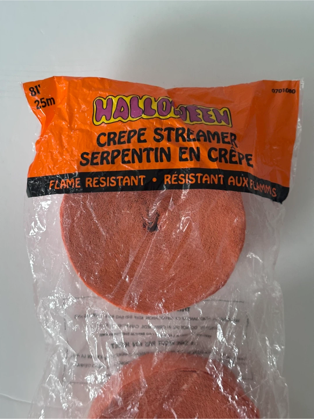 Orange Halloween Crepe Streamer 81' (25m) - photo 2