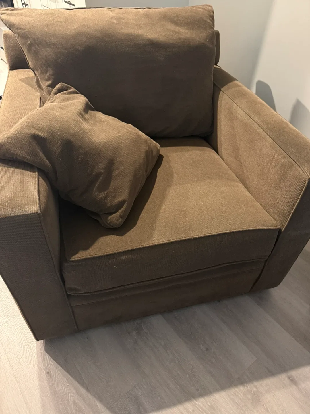Brown Sofa and Armchair Set