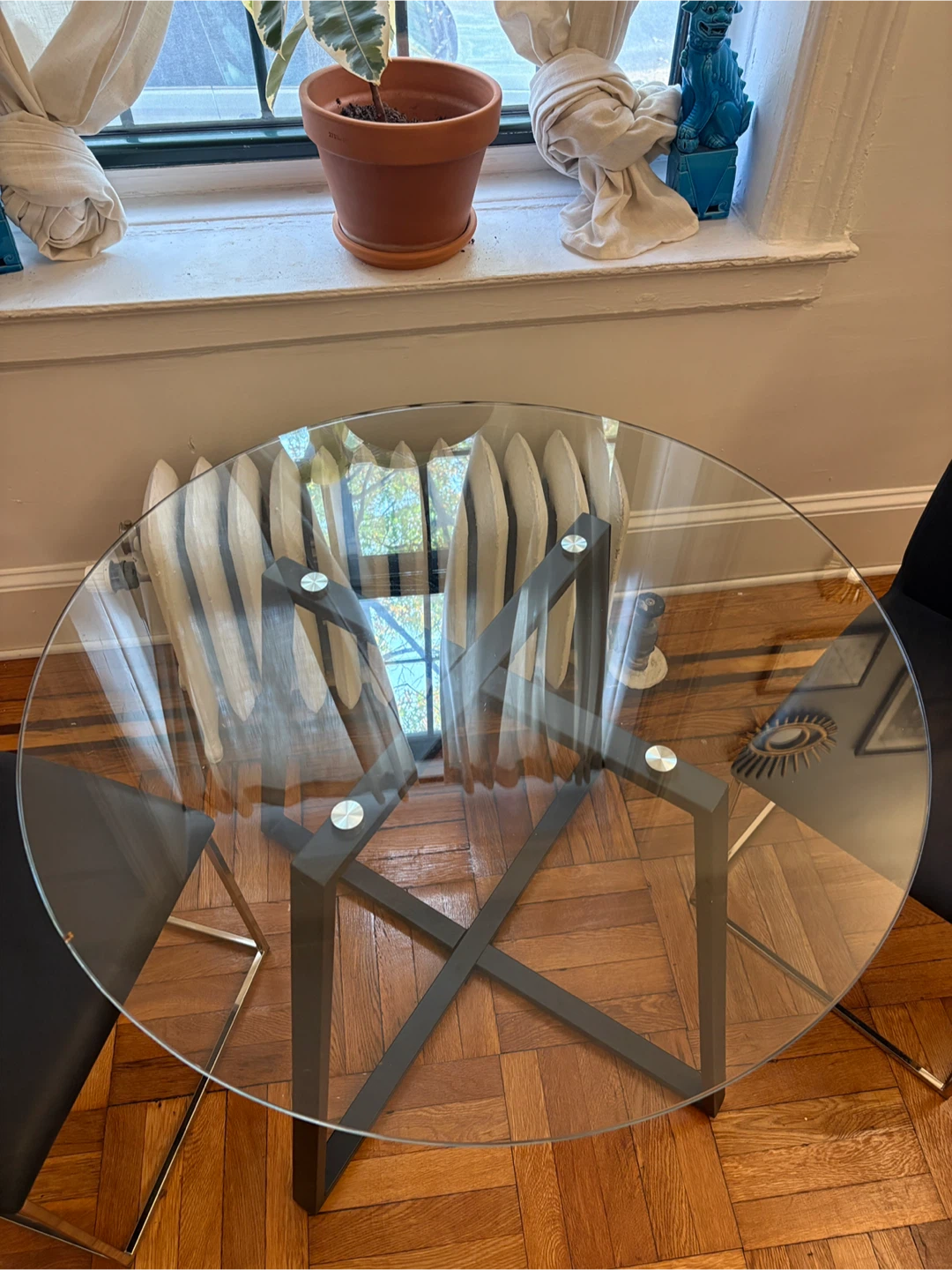 Glass Top Round Dining Table - photo 3