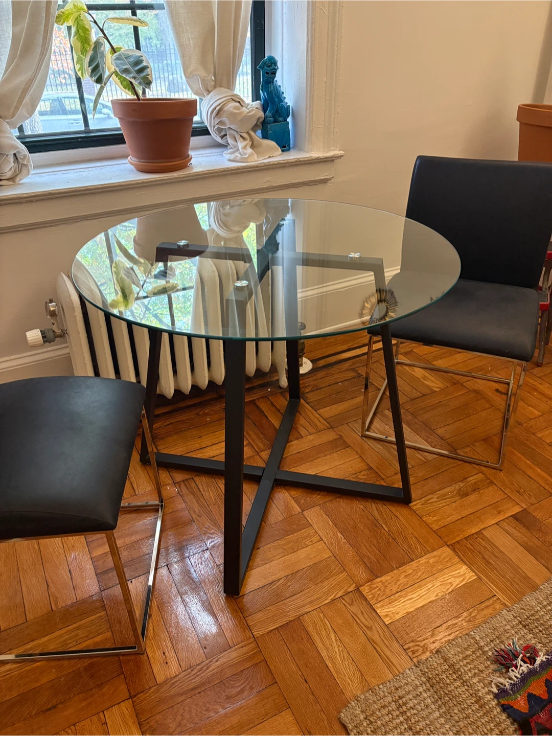 Glass Top Round Dining Table - photo 2