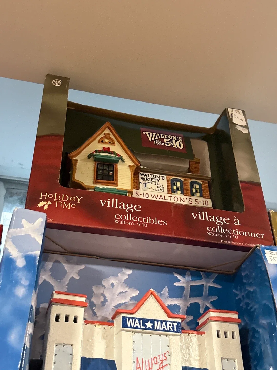 Holiday Expressions 3-D Porcelain Lighted House Toy Shop image indicator(6)