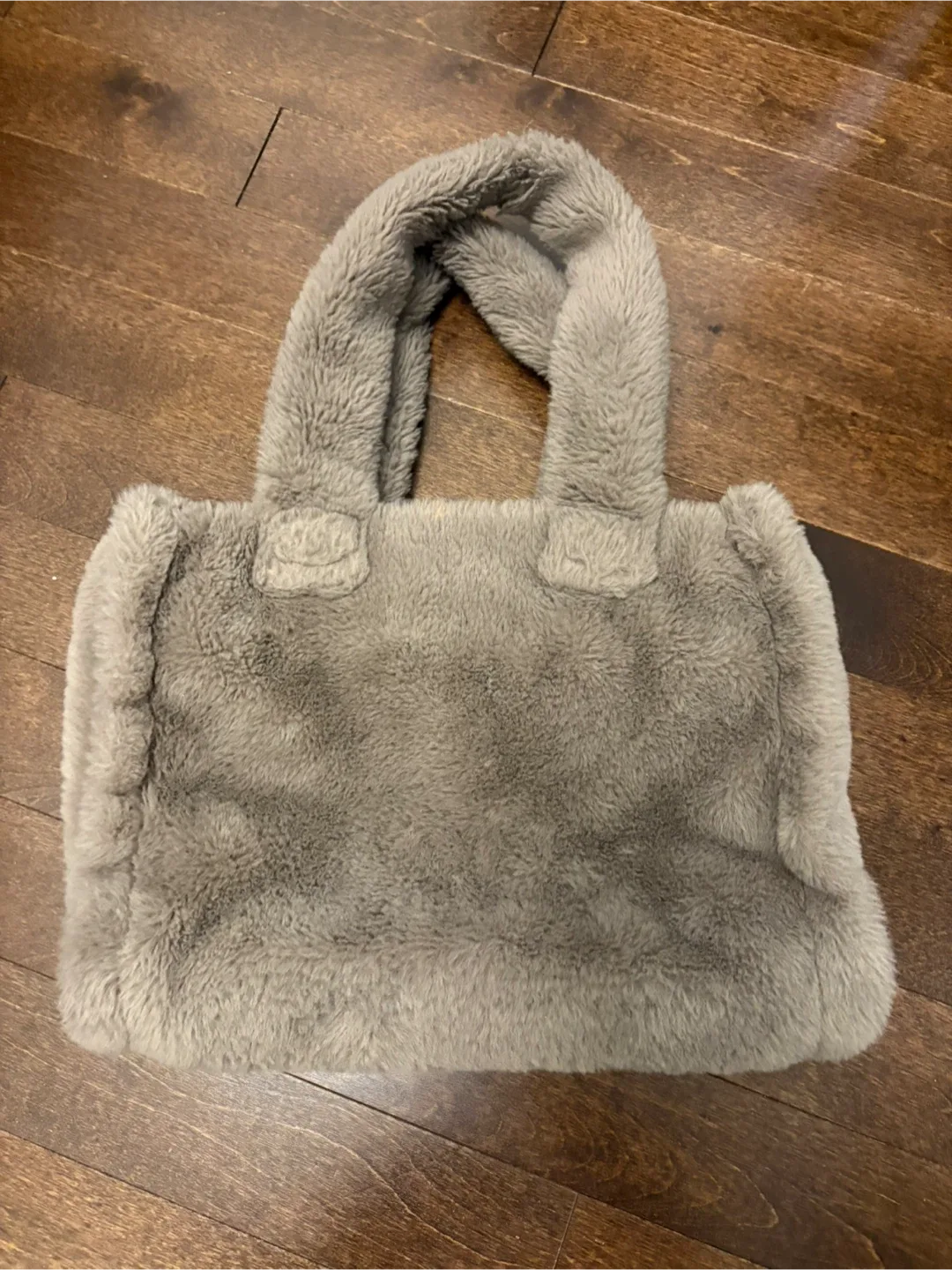 Call It Spring Grey Faux Fur Tote Bag