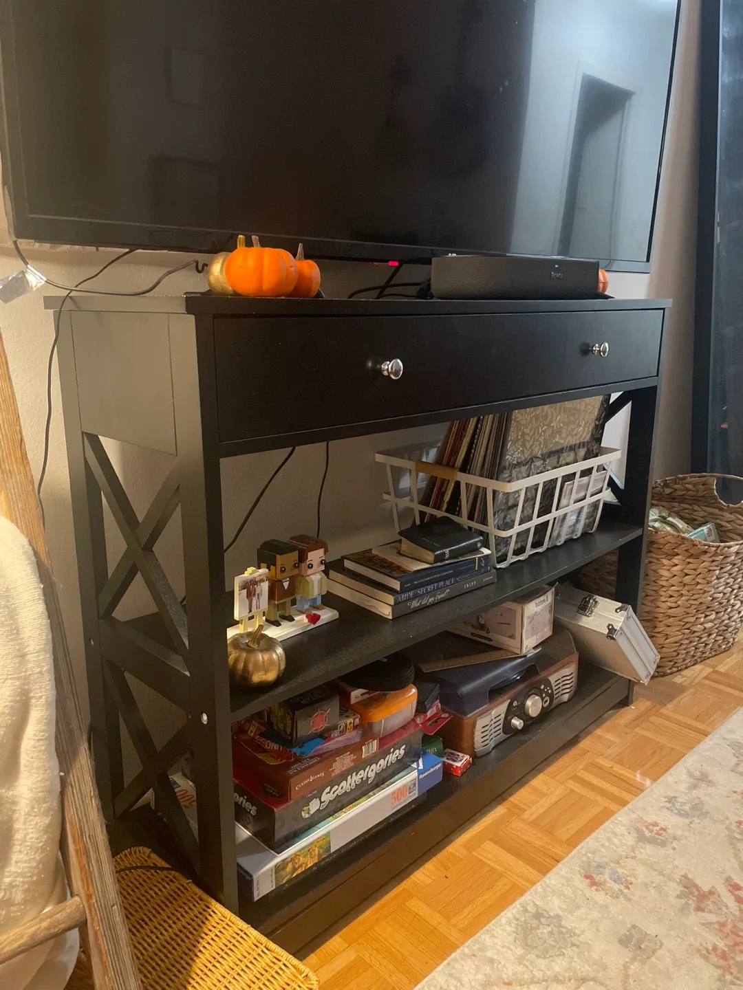 Black Console Table with Drawer image indicator(2)