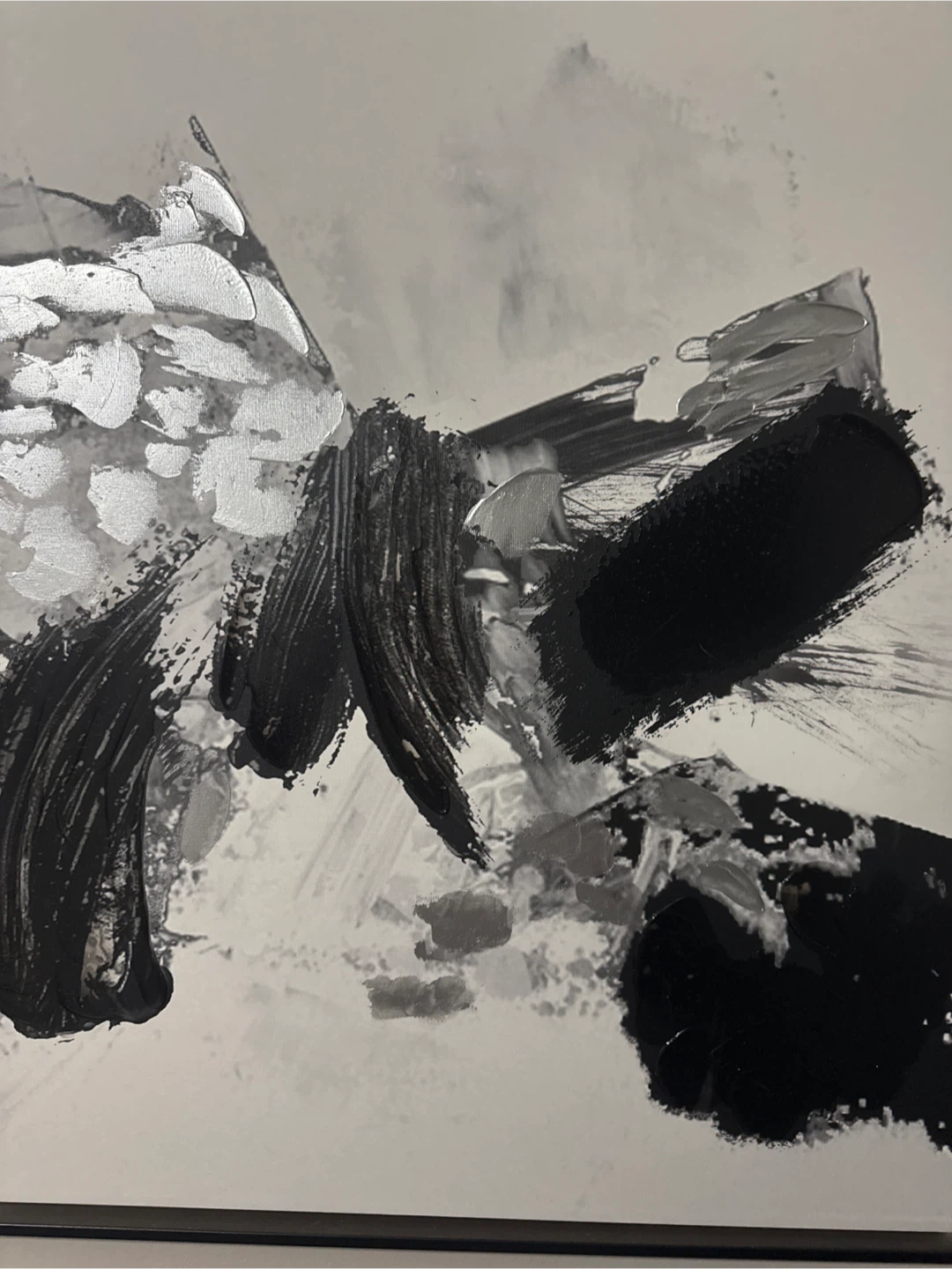 Abstract Black and White Framed Art - photo 4