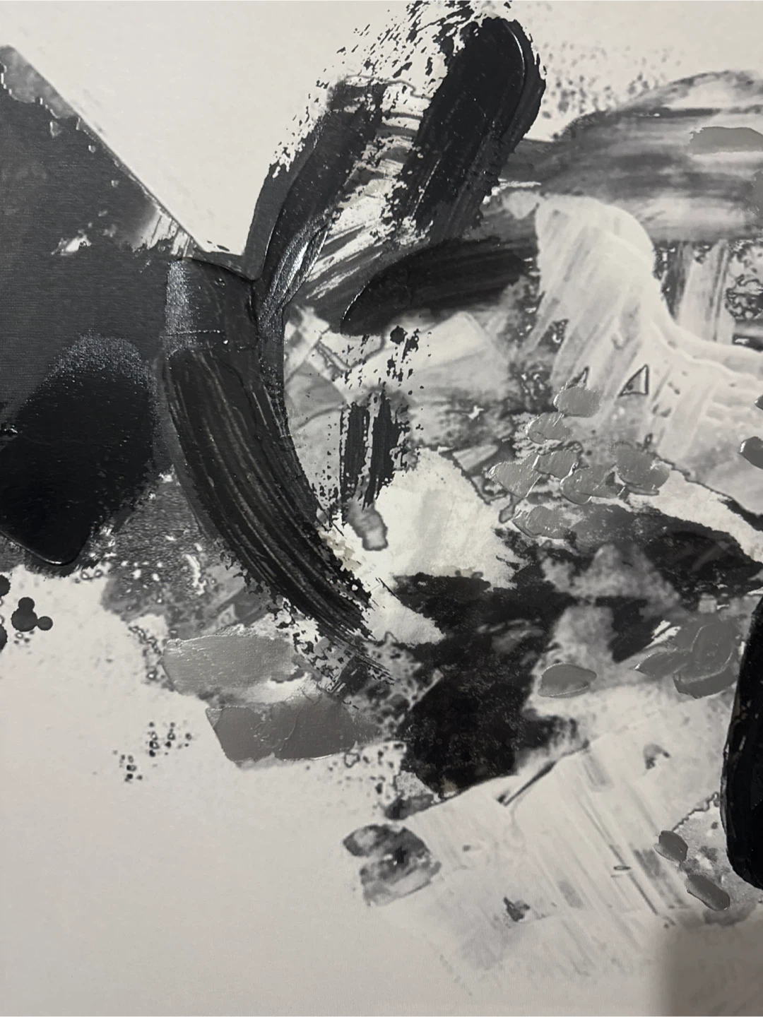 Abstract Black and White Framed Art - photo 3