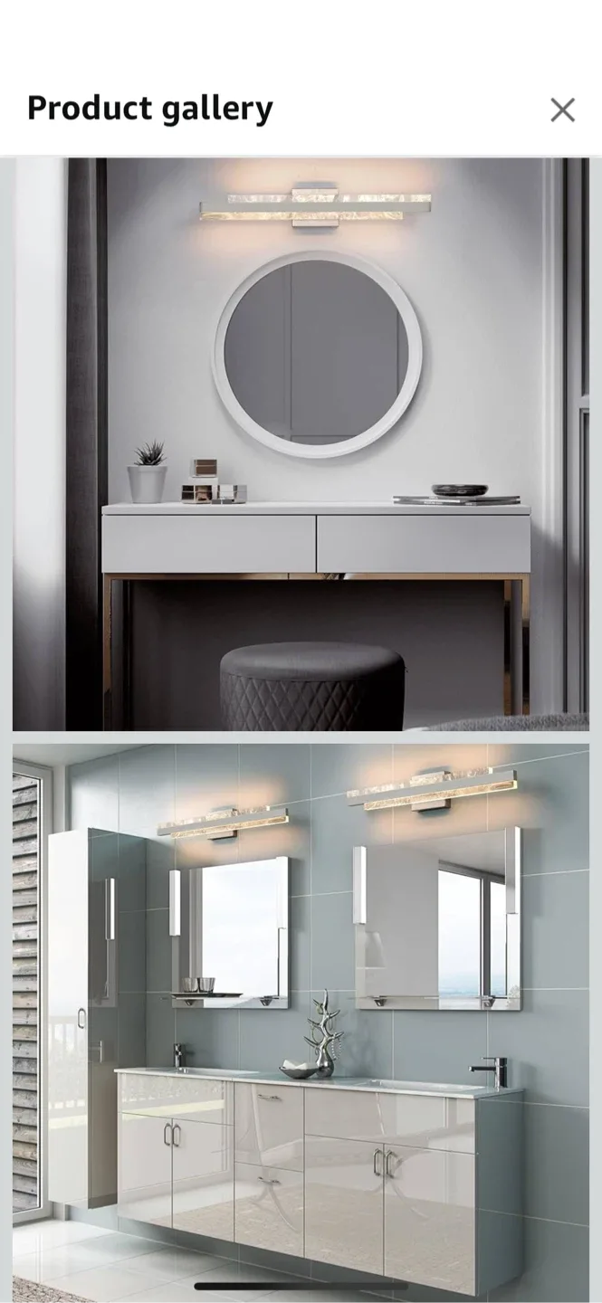 New Modern Acrylic LED Vanity Light 20.6 in image indicator(4)
