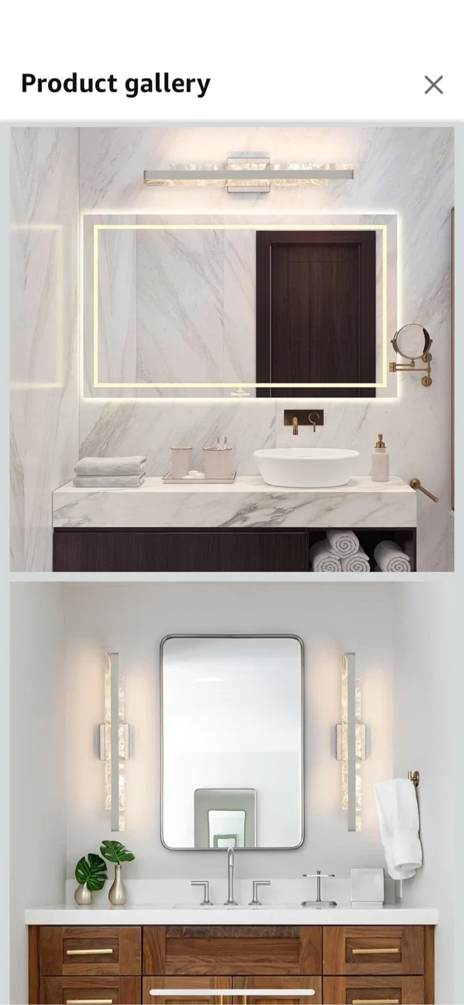 New Modern Acrylic LED Vanity Light 20.6 in image indicator(3)