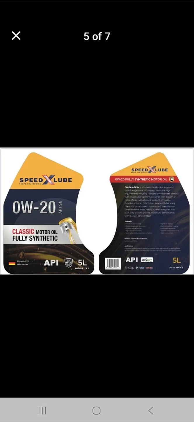 Speed Lube Classic Fully Synthetic Motor  Oil 5W-20 0w-20 5w-30 image indicator(5)
