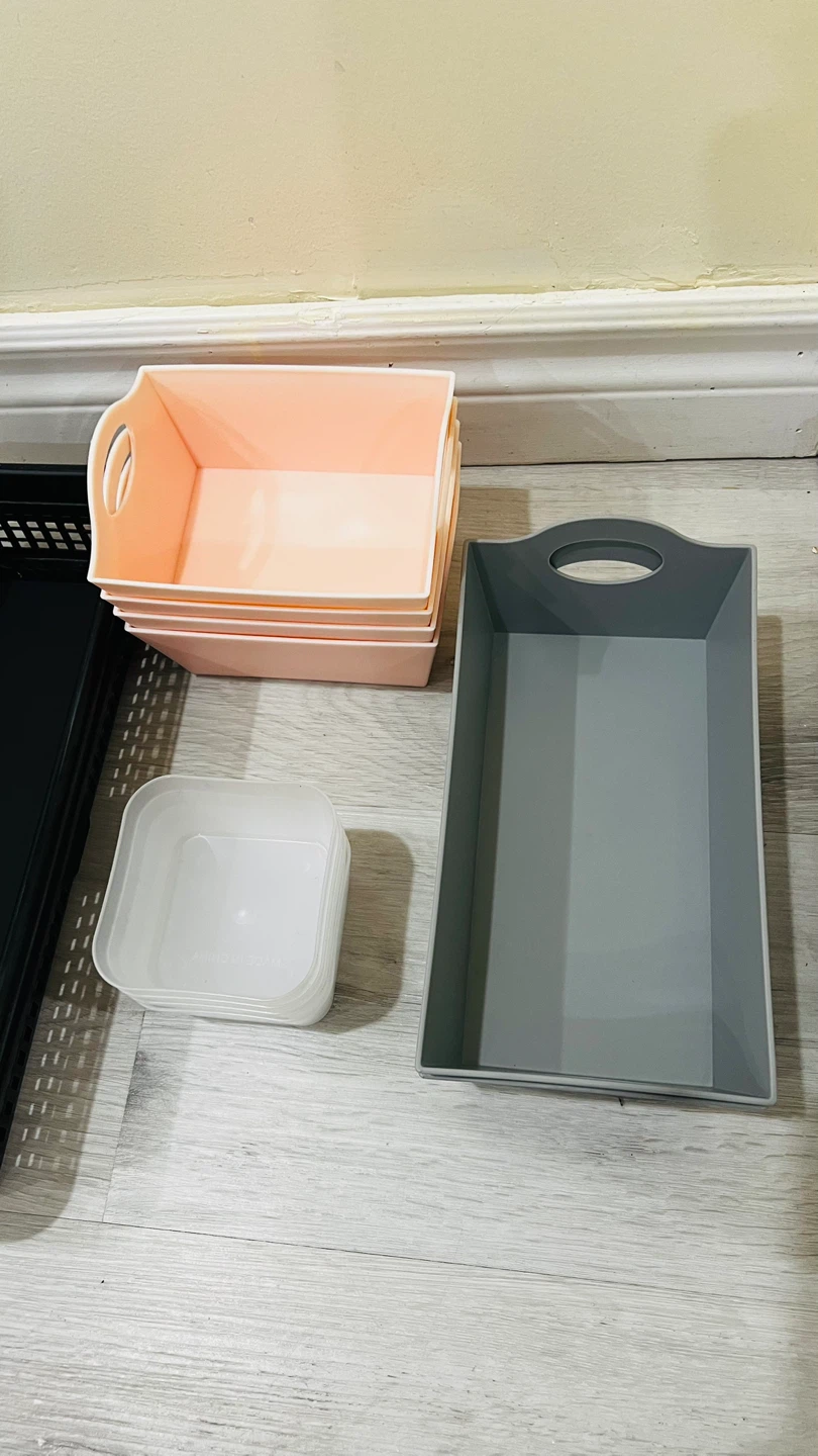 Assorted Storage Bins - Black, Pink, Grey - photo 3