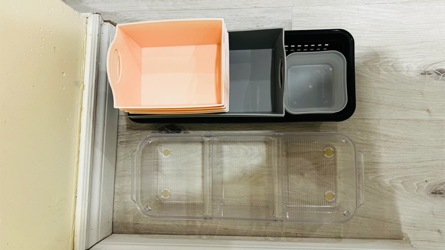Assorted Storage Bins - Black, Pink, Grey - photo 2
