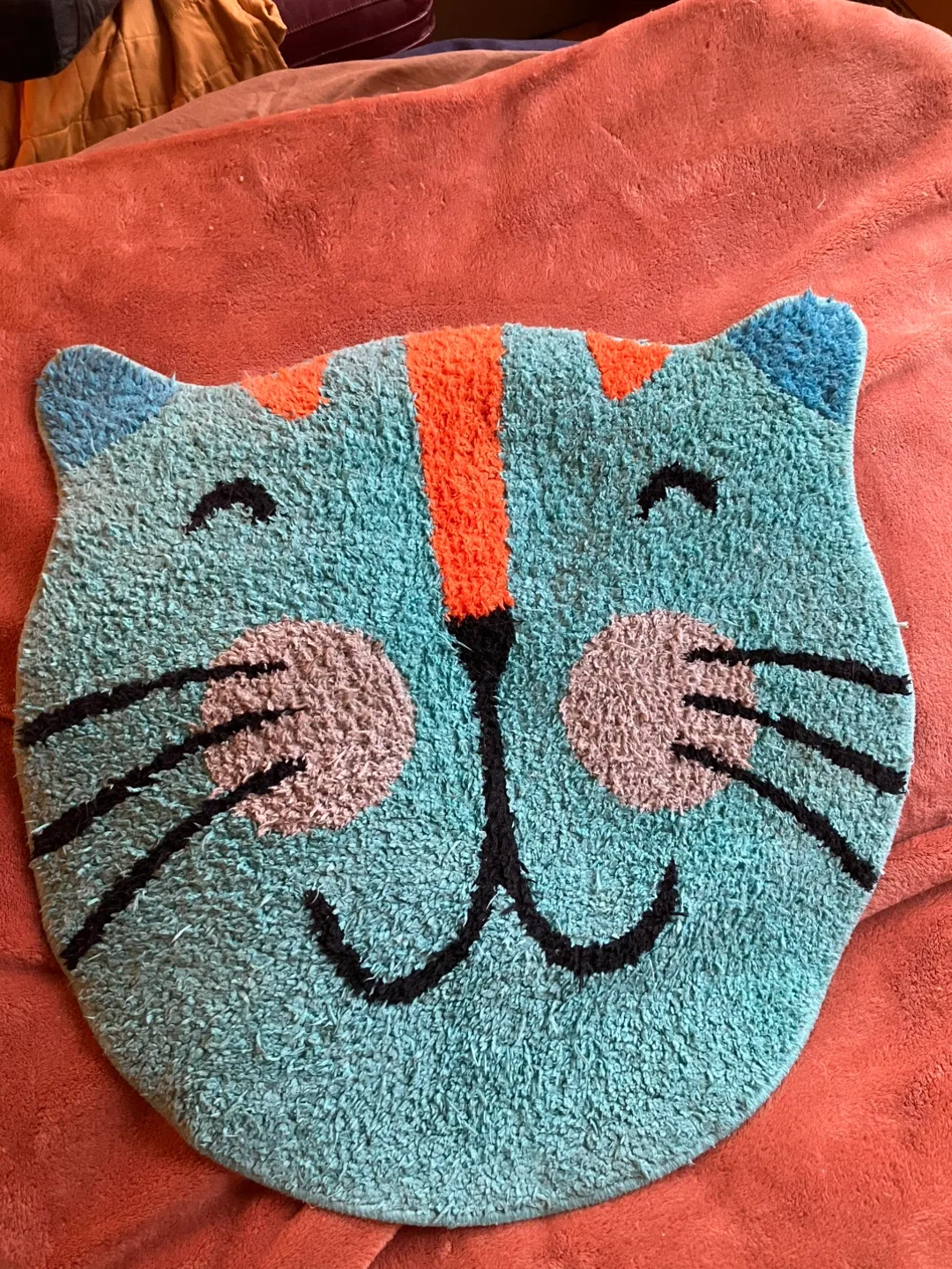 Cute Cat Face Rug thumbnail