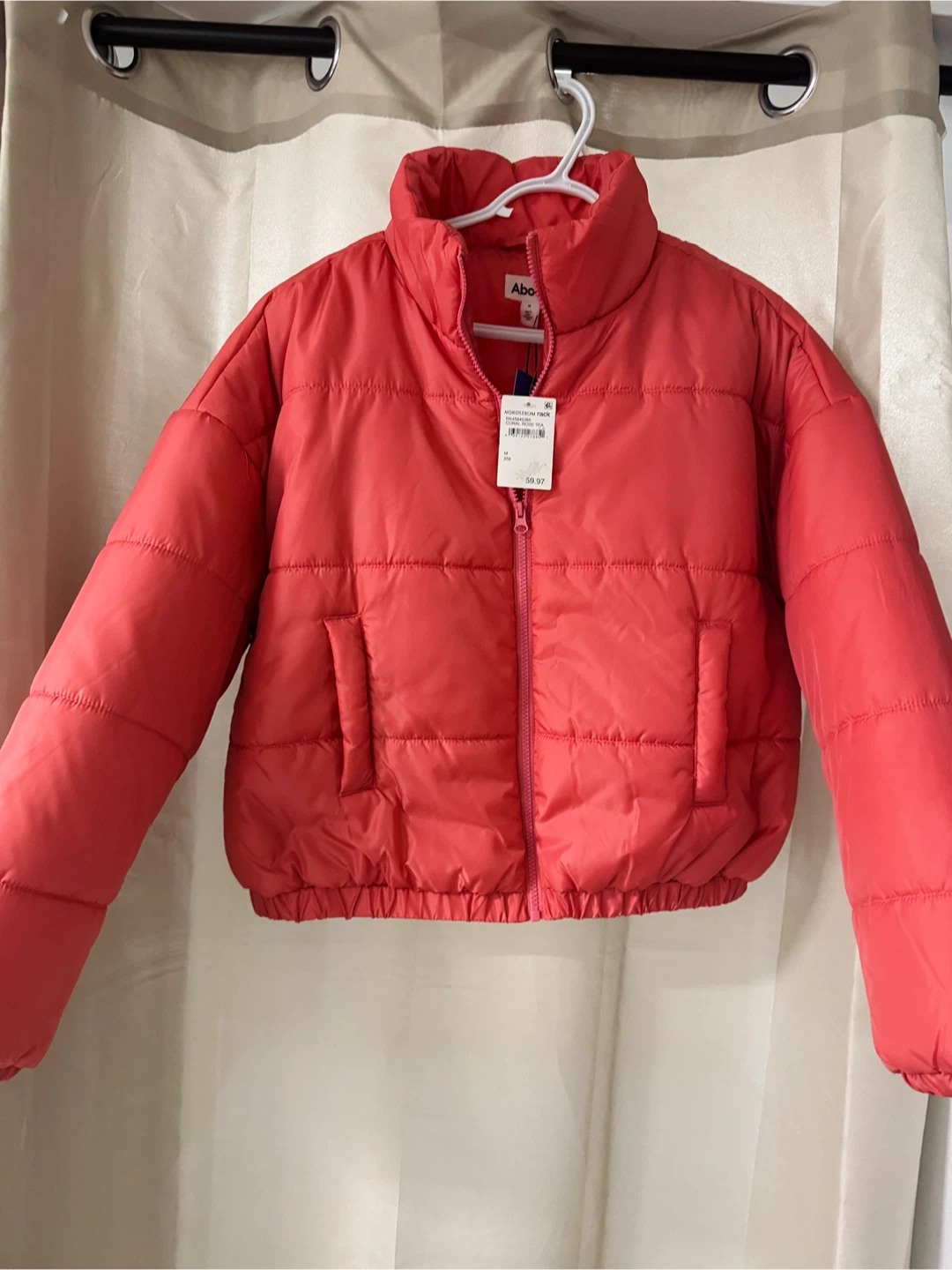 About A Brand Puffer Vest - Coral Rose Tea, Size M - photo 2