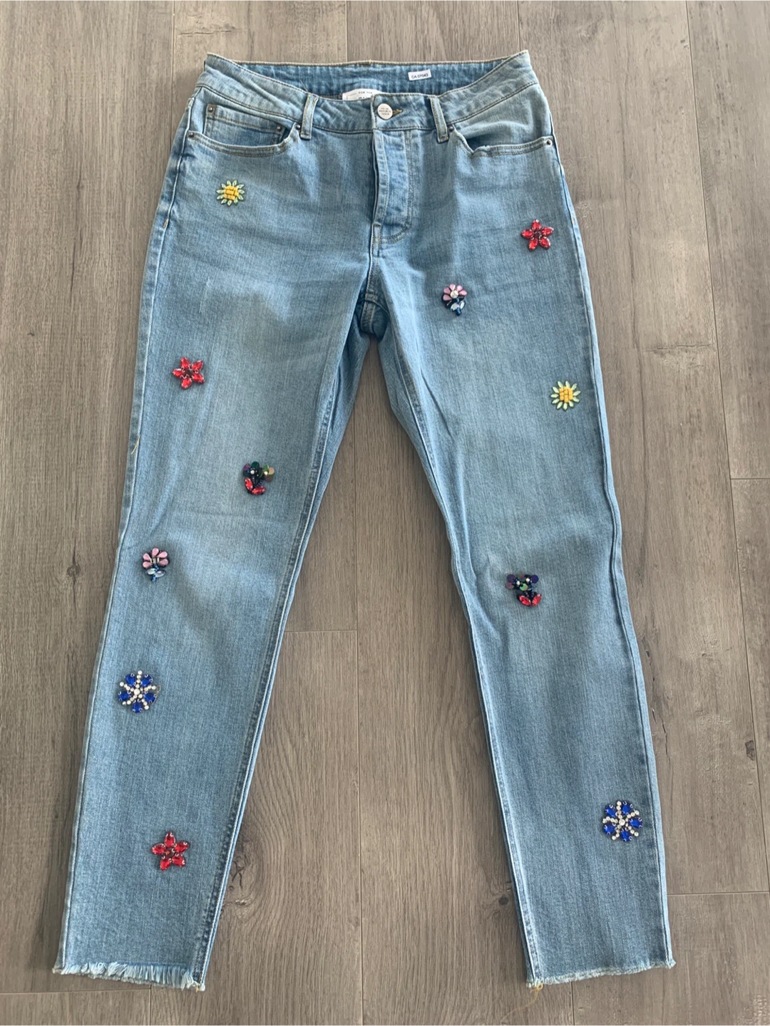 Republic Denim Floral Embellishment Jeans - Size 6/27