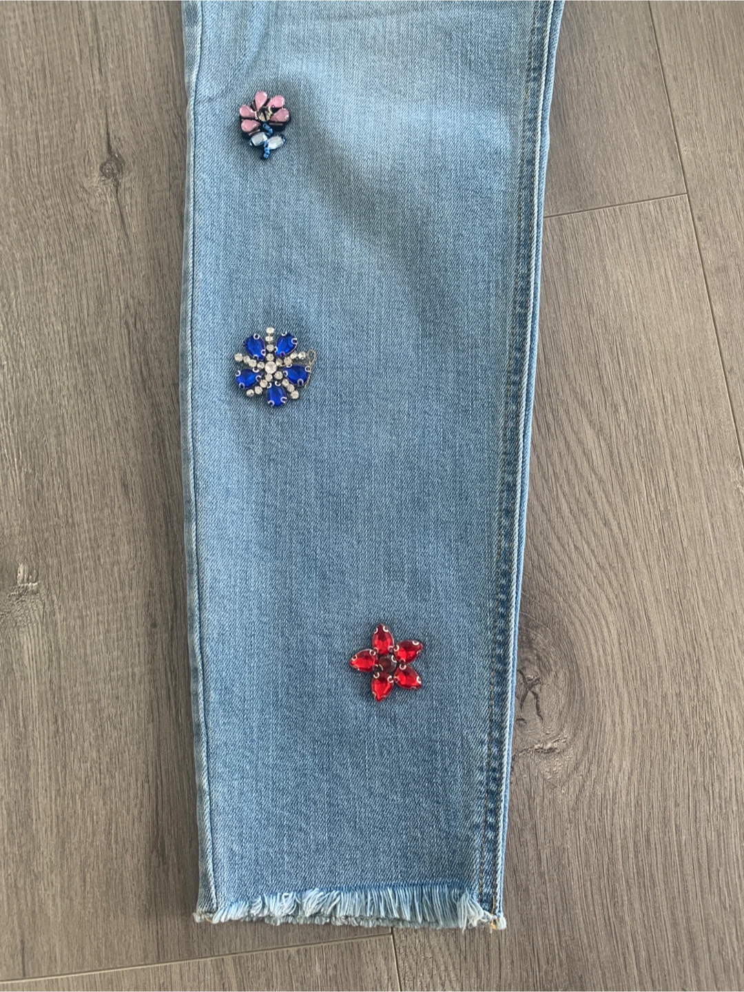 Republic Denim Floral Embellishment Jeans - Size 6/27 - photo 4