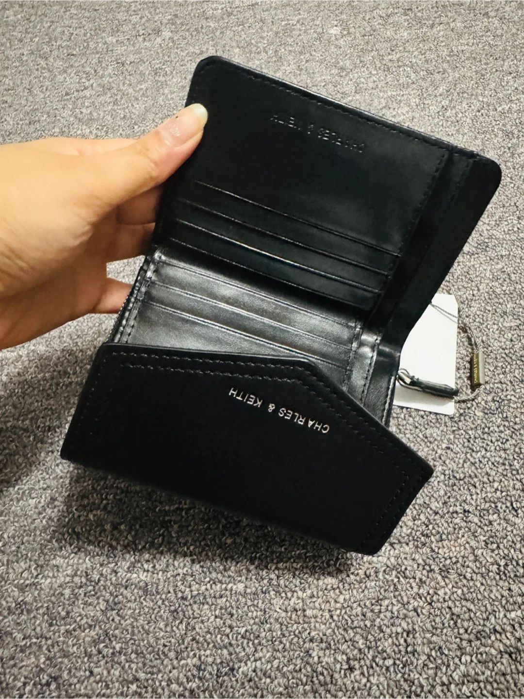 Charles & Keith Black Wallet image indicator(2)
