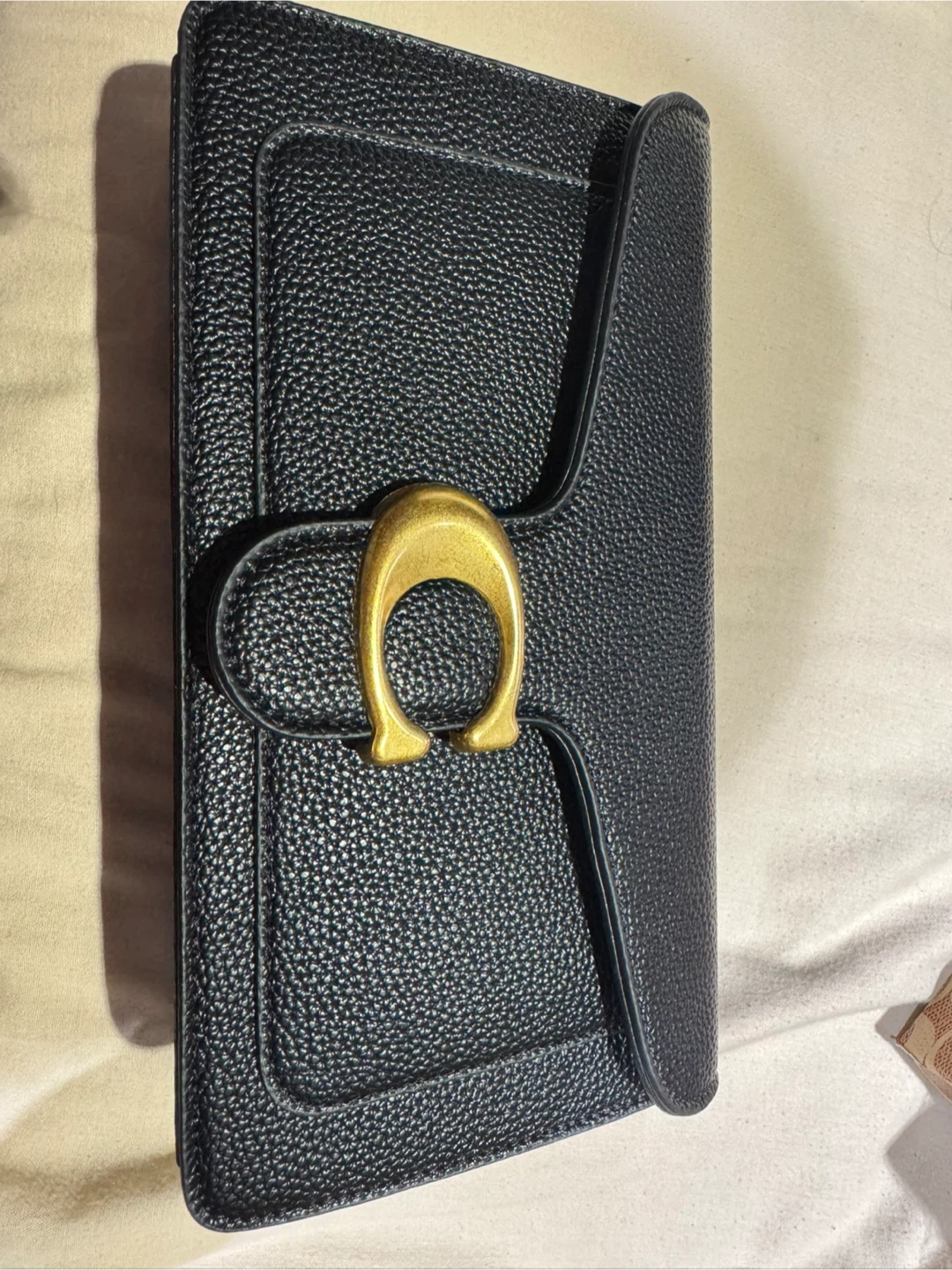 Coach Tabby Chain Clutch - Black Leather