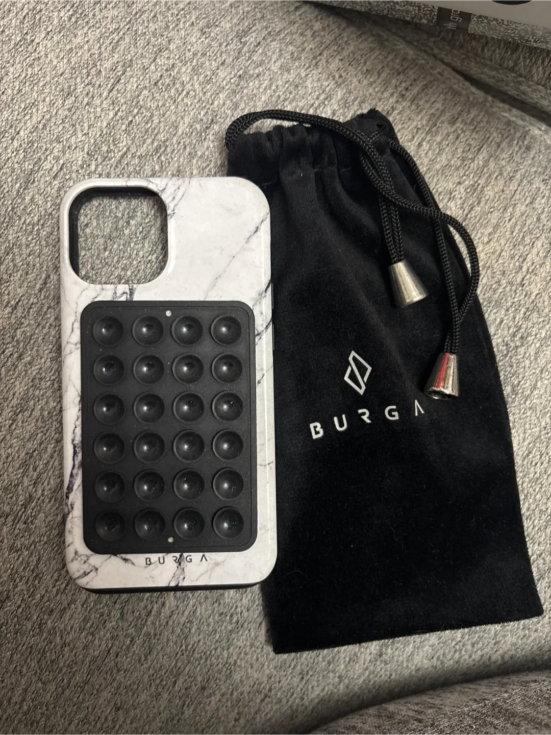 BURGA White Marble Pop Fidget Phone Case thumbnail