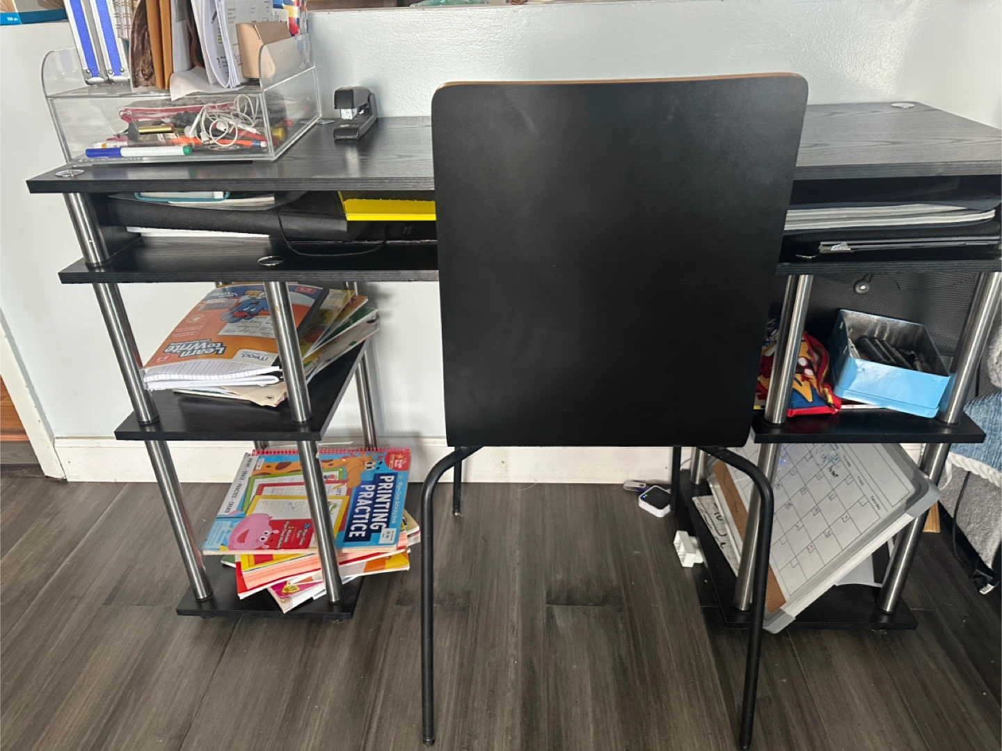 Black Desk with Shelves - photo 3