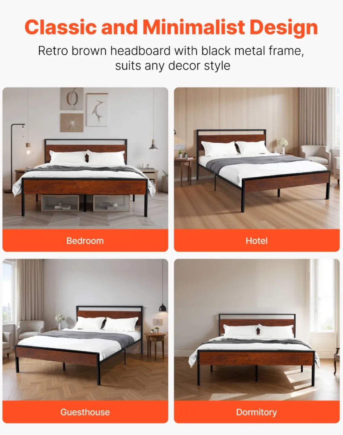 Queen Bed Metal Frame image indicator(4)