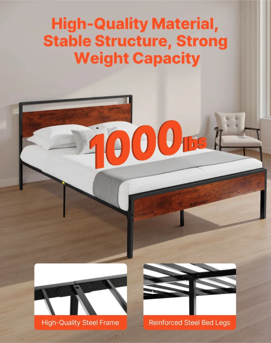 Queen Bed Metal Frame image indicator(3)