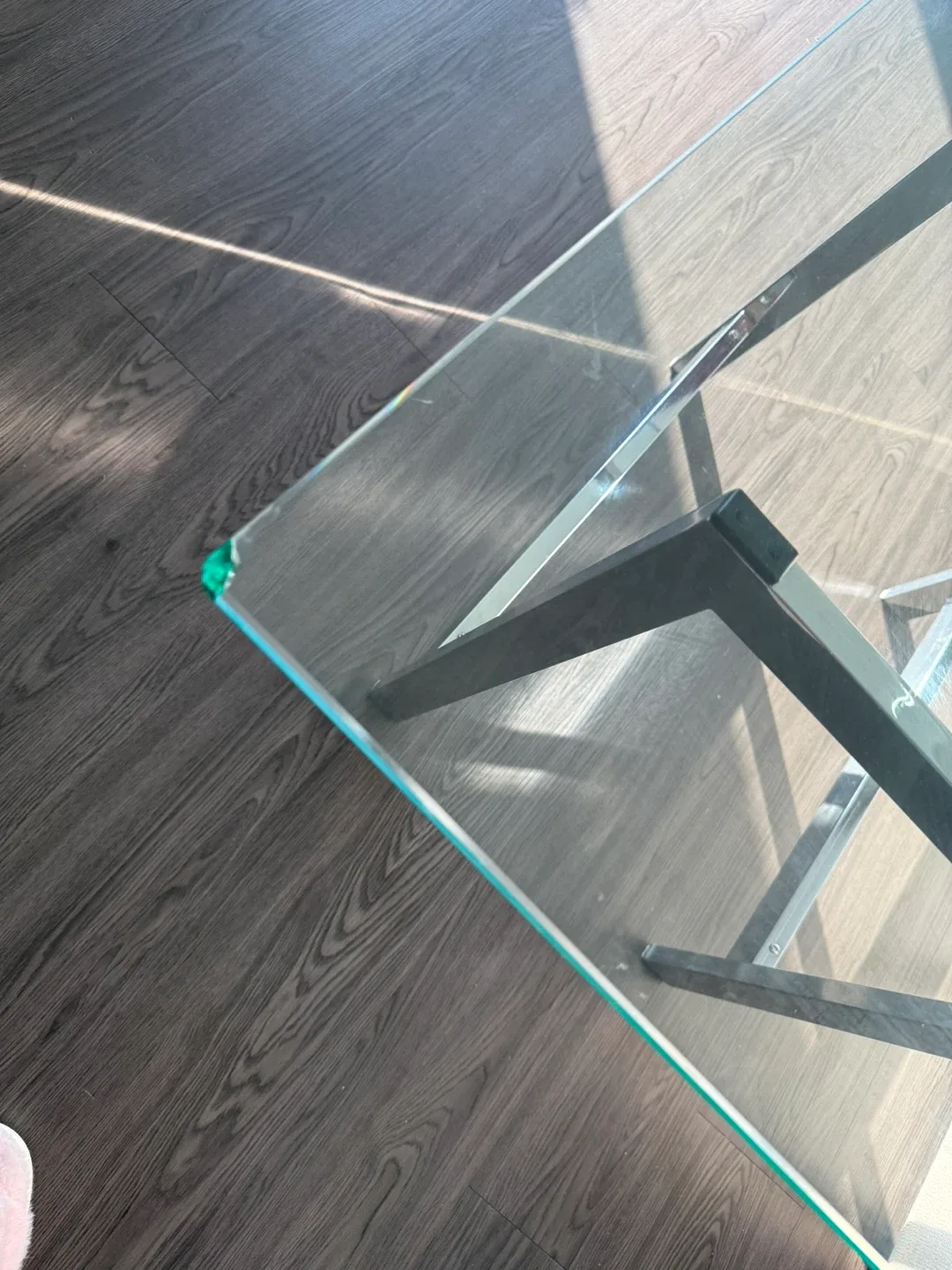 Glass Coffee Table with Chrome Legs image indicator(2)