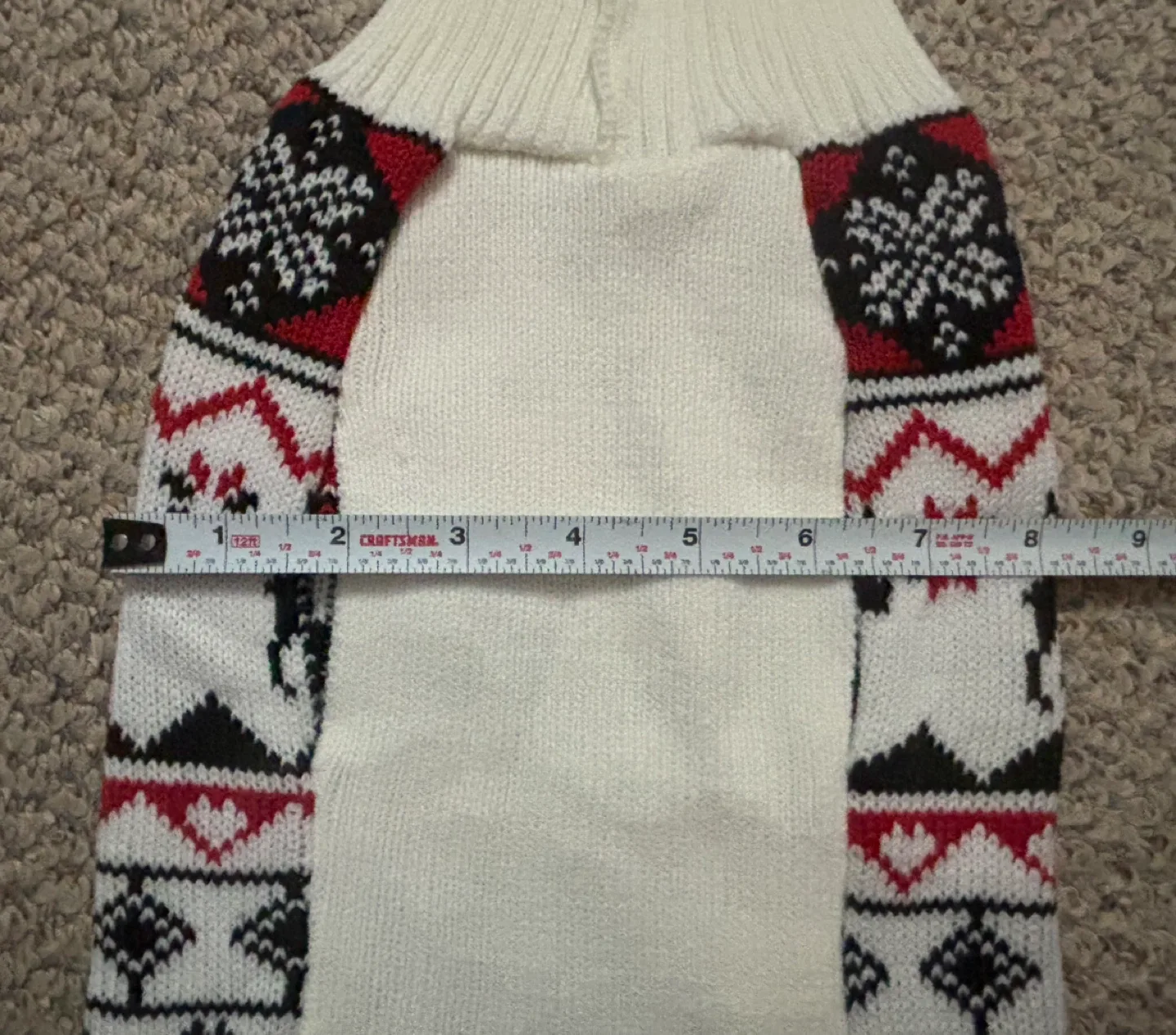 NEW Dog Christmas Sweater  (M) - tag removed but never used image indicator(4)