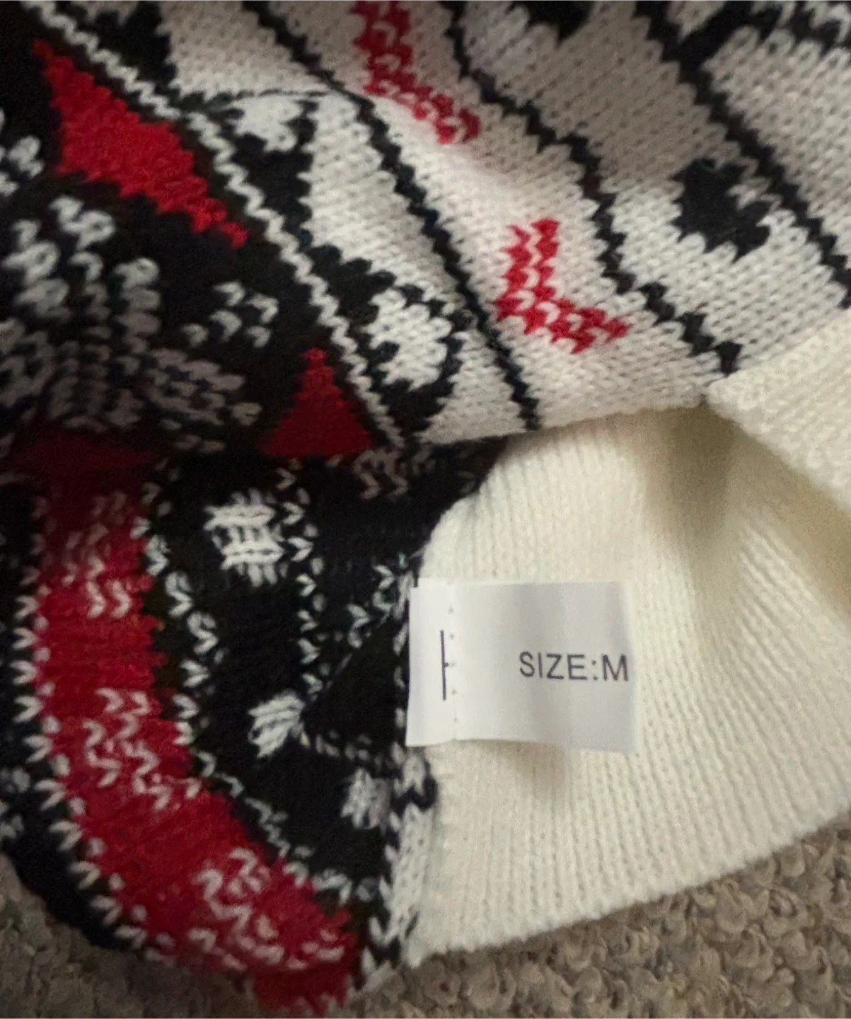 NEW Dog Christmas Sweater  (M) - tag removed but never used image indicator(2)