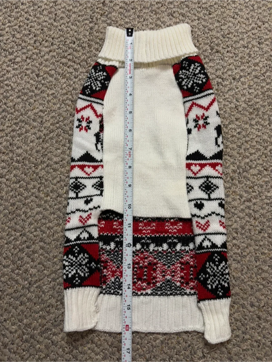 NEW Dog Christmas Sweater  (M) - tag removed but never used image indicator(3)
