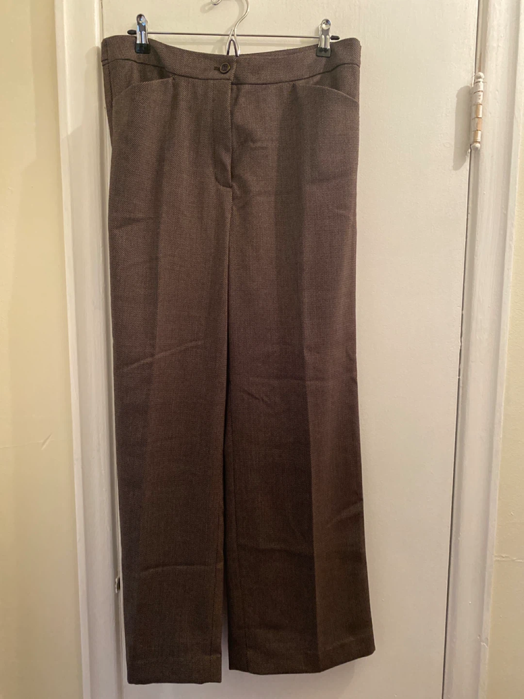 Brown Wide Leg Trousers