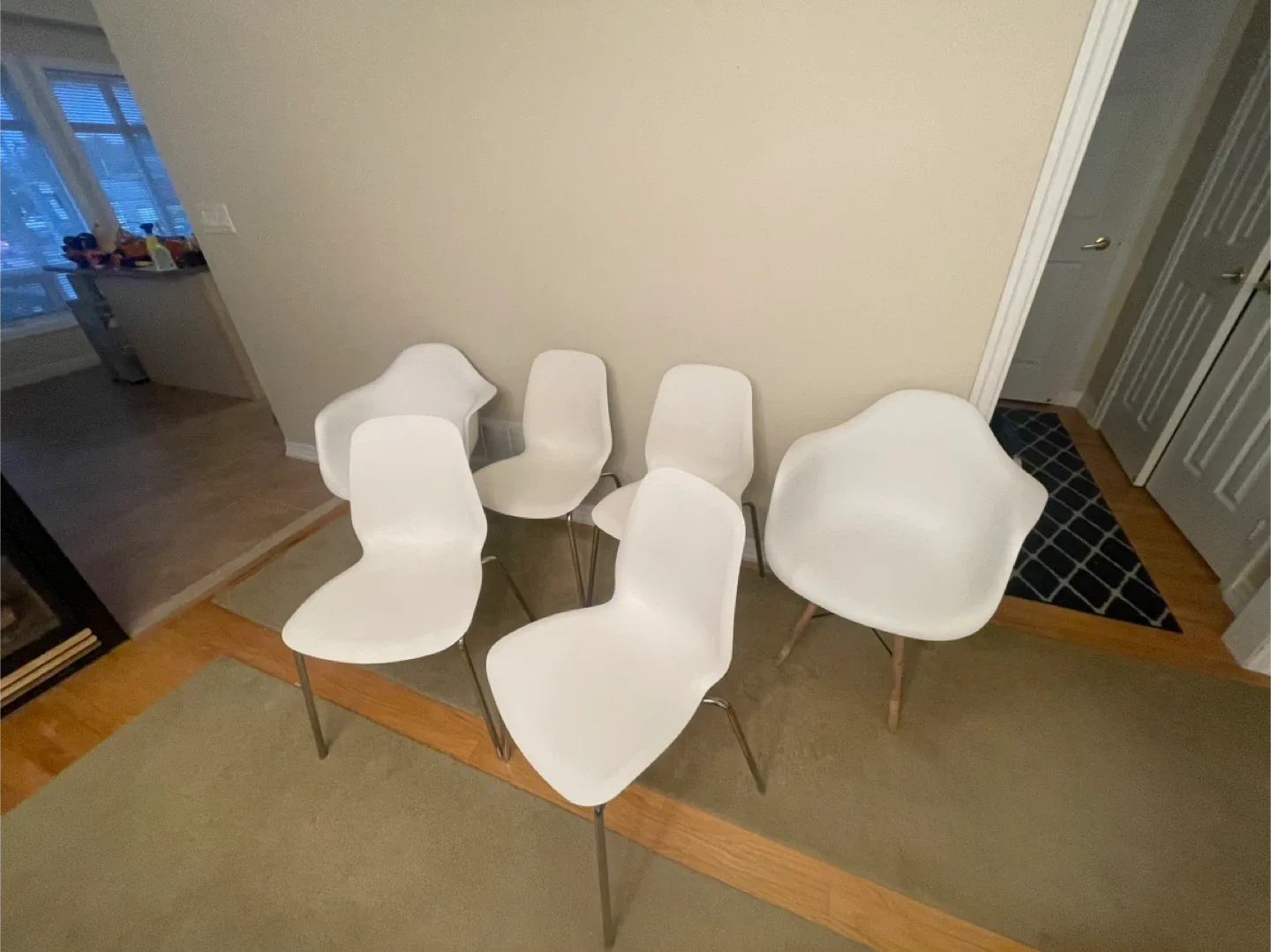 White Dining Chairs - Set of 6 image indicator(2)
