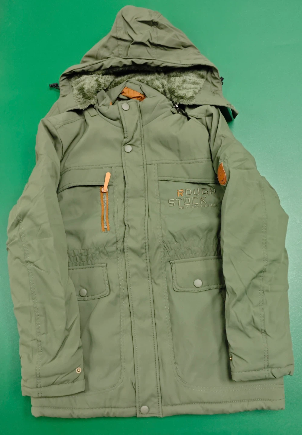 Rough Stoken XL Green Winter Jacket