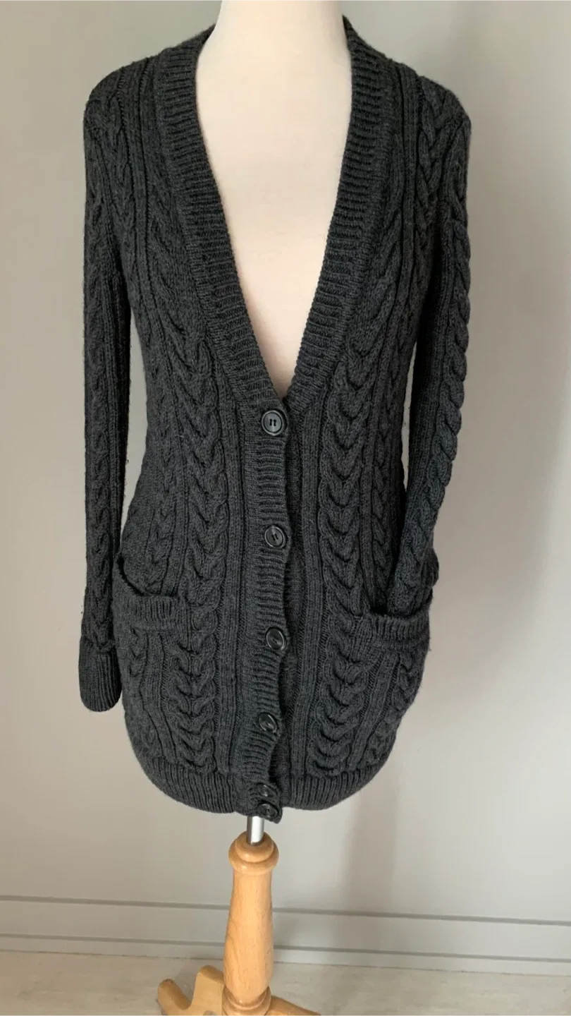 Club Monaco Cable Knit Cardigan- 100% Wool Size XS thumbnail