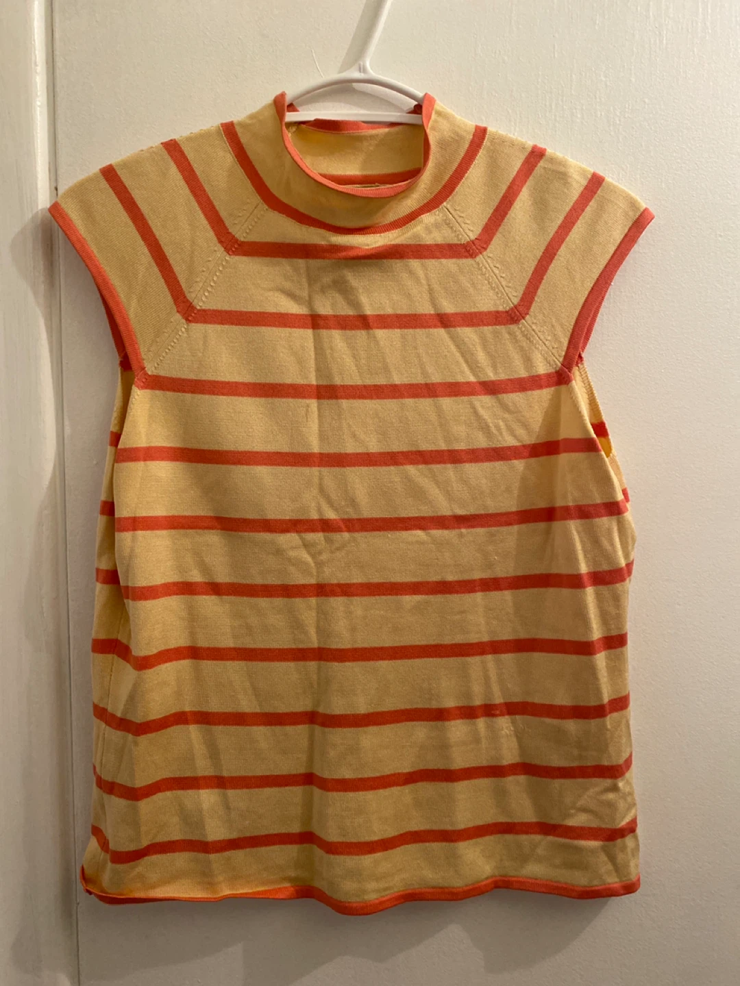 Striped Sleeveless Knit Top