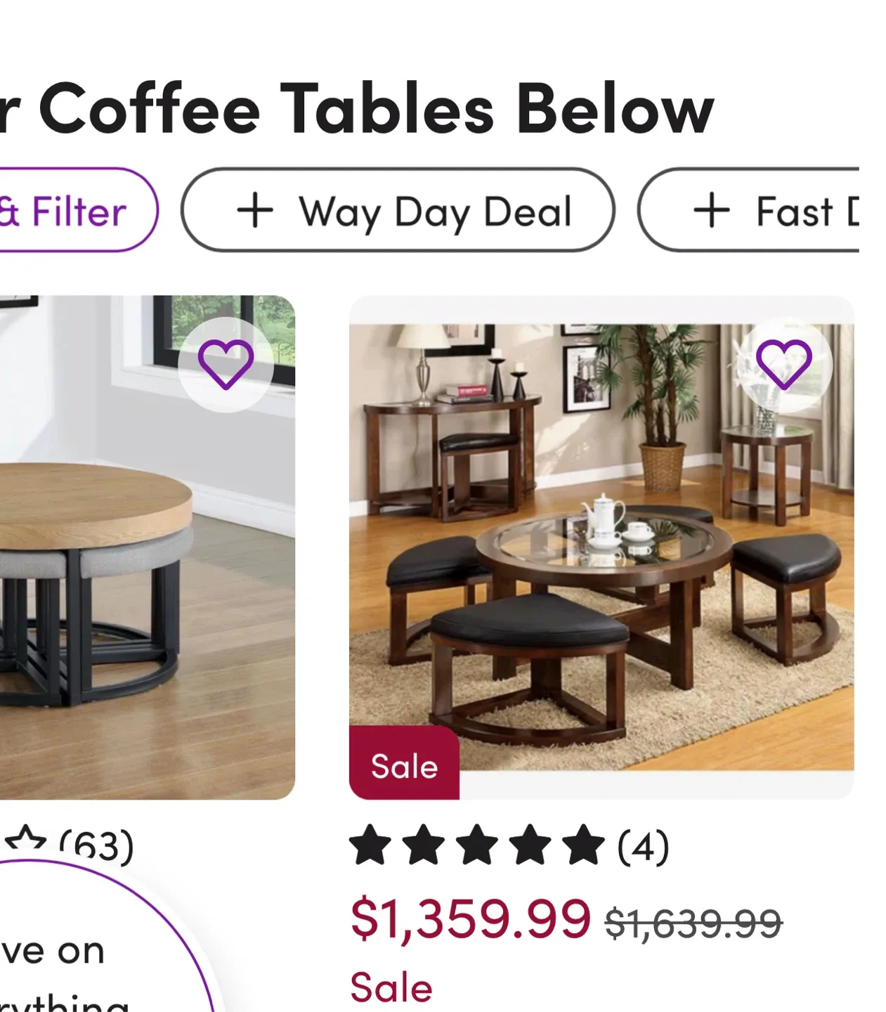 Round Coffee Table with Glass Top image indicator(4)