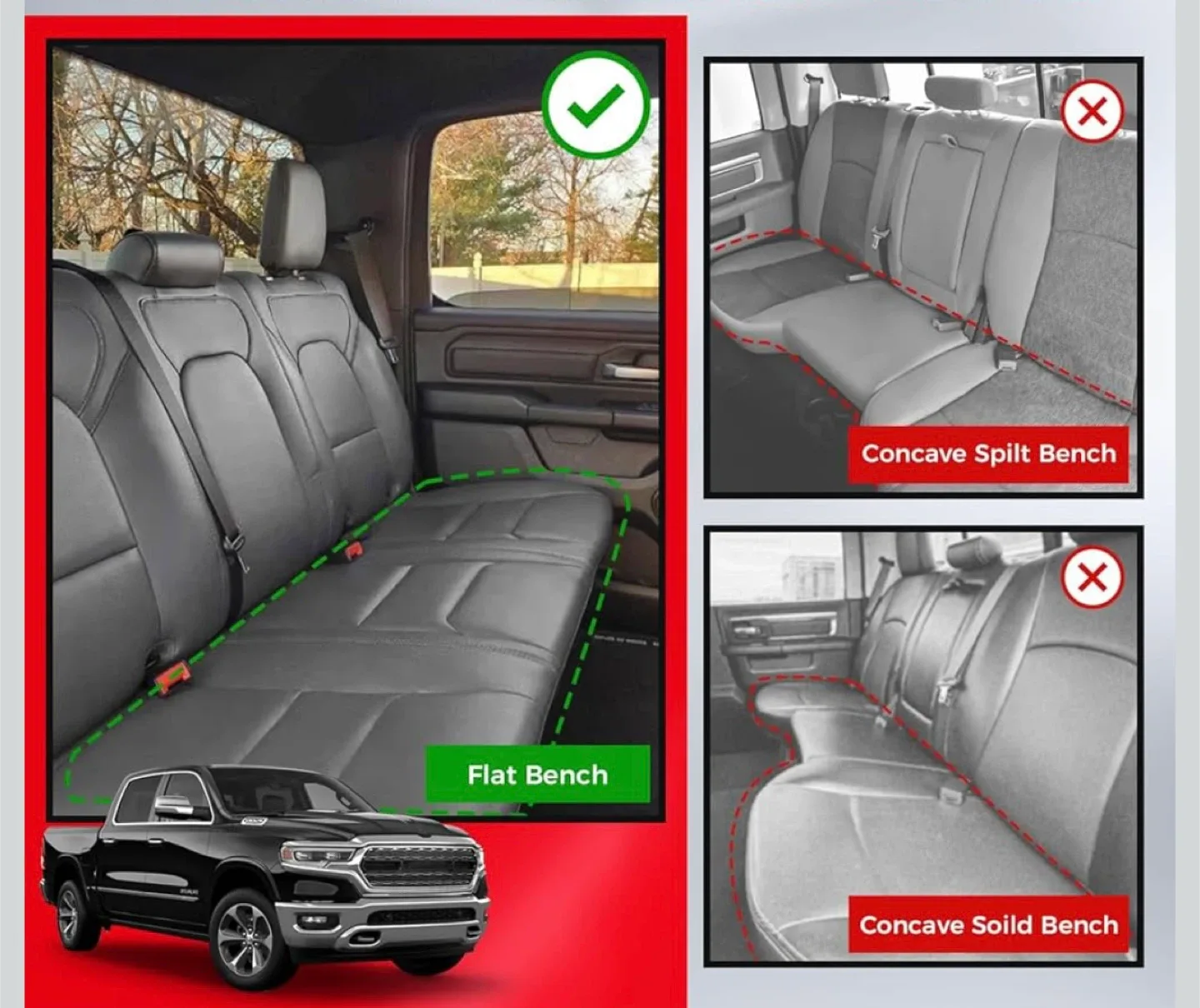 Car Seat Cover Series for Dodge Ram 1500 (2019-2025) image indicator(2)